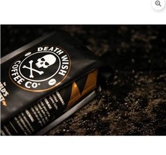 Death Wish Coffee Organic & Fair Trade Medium Roast Ground Coffee – 16oz, High C