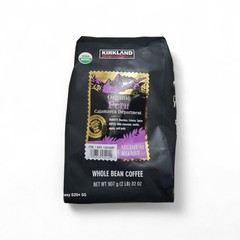 Kirkland Signature Organic Peru Whole Bean Coffee 2 lb Medium Roast USDA