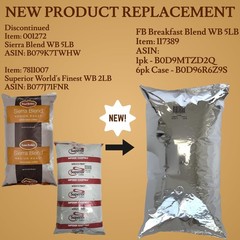 Coffee, Whole Bean Coffee, 5LB, Replaces 1272 (One Bag, Breakfast Blend)