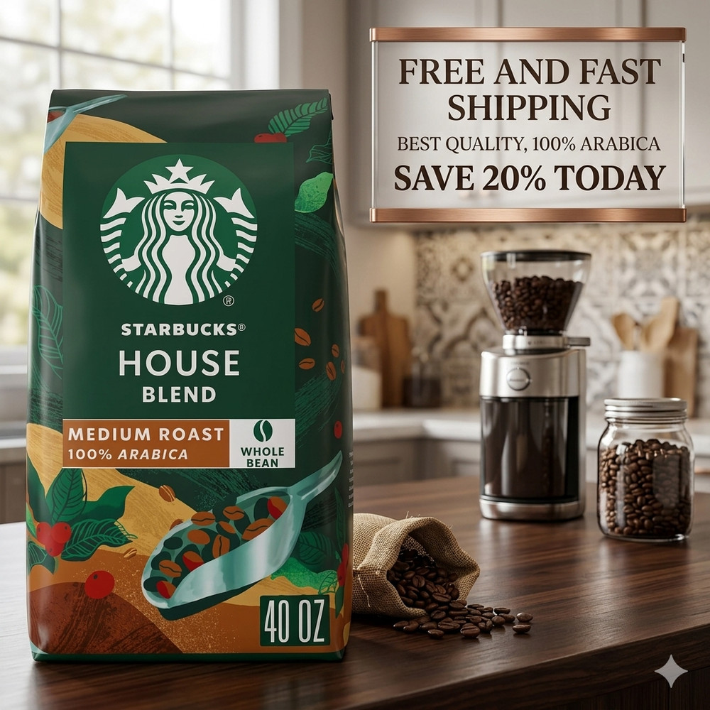 Starbucks House Blend Whole Bean Coffee 40 oz