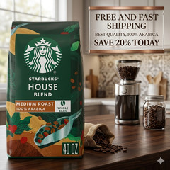 Starbucks House Blend Whole Bean Coffee 40 oz