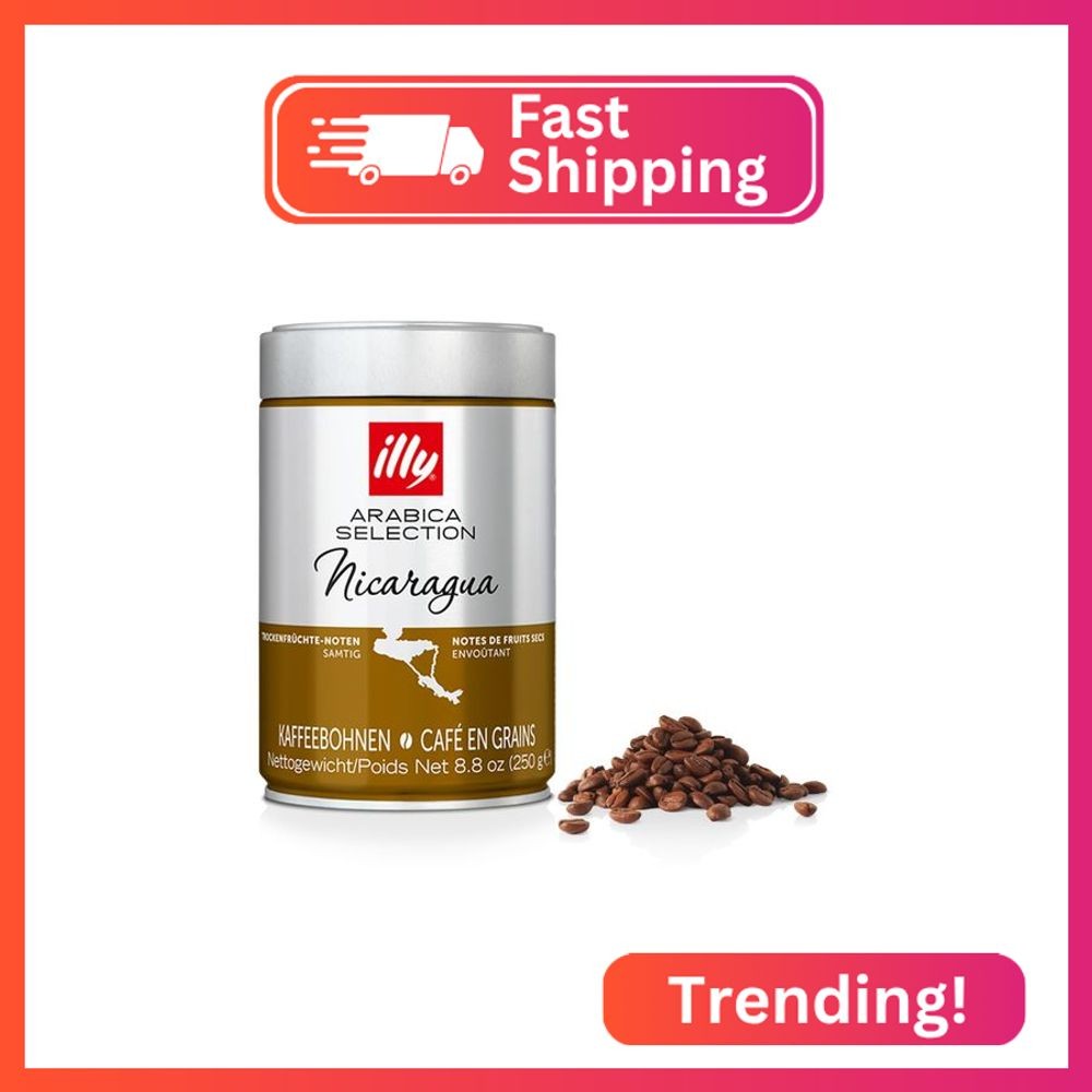 illy Arabica Selections Nicaragua Whole Bean Coffee, 100% Arabica Bean Single Or
