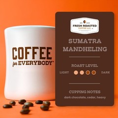 Fresh Roasted 100% Sumatra Mandheling Whole Bean Coffee, Medium Roast, Kosher, 2