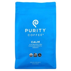 Calm, Whole Bean, Decaffeinated, 12 oz (340 g)