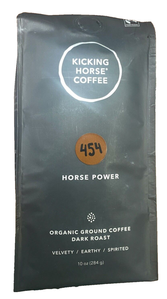 Kicking Horse /Horse Power Dark Roast Ground Kosher Coffee -6 Bags /10 oz
