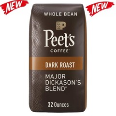 Peet’s Coffee Major Dickason’s Blend Dark Roast Arabic Whole Bean, 32 Ounces NEW