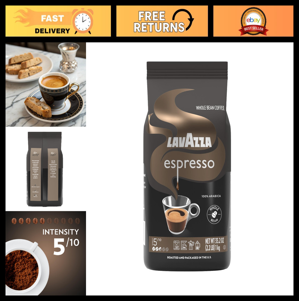 Medium Roast Whole Bean Coffee, 100% Arabica, 2.2 lb Bag – Fresh Espresso Blend