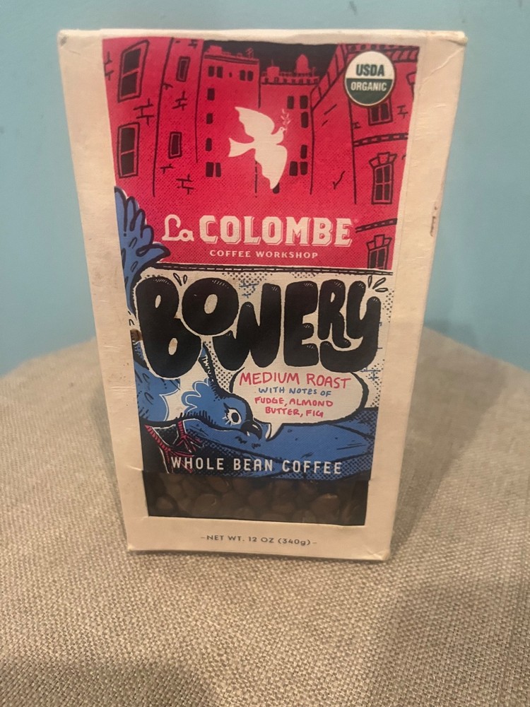 New La Colombe Bowery Organic Whole Bean Coffee Medium Roast 6.7oz Fast Ship