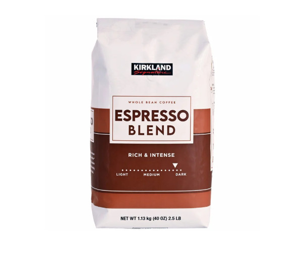 Kirkland Signature Espresso Blend Whole Bean Coffee, Dark Roast, 2.5 Pounds
