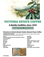 Panama Geisha Coffee – Natural Process – 8oz – WholeBeans – 巴拿马瑰夏咖啡