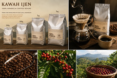 Kawah Ijen Arabica Coffee Beans Fresh Roasted Indonesian Specialty Coffee 1kg