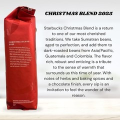 Starbucks Holiday Christmas Blend – Sumatra Dark Roast, Whole Bean Coffee, 16 Oz