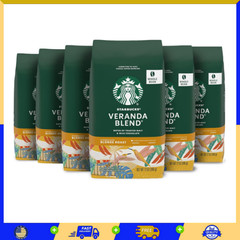 Whole Bean, Blonde Roast Coffee, Veranda Blend, 100% Arabica, 6bags (12 oz each)