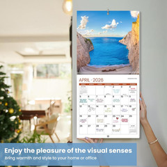 2026 Calendar, Beach Monthly Wall Calendar 2026 Runs from Nov 2025 – Dec 2026, H