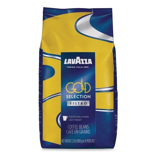 Lavazza Gold Selection Whole Bean Coffee, Light and Aromatic, 2.2 lb Bag, 3/Pack