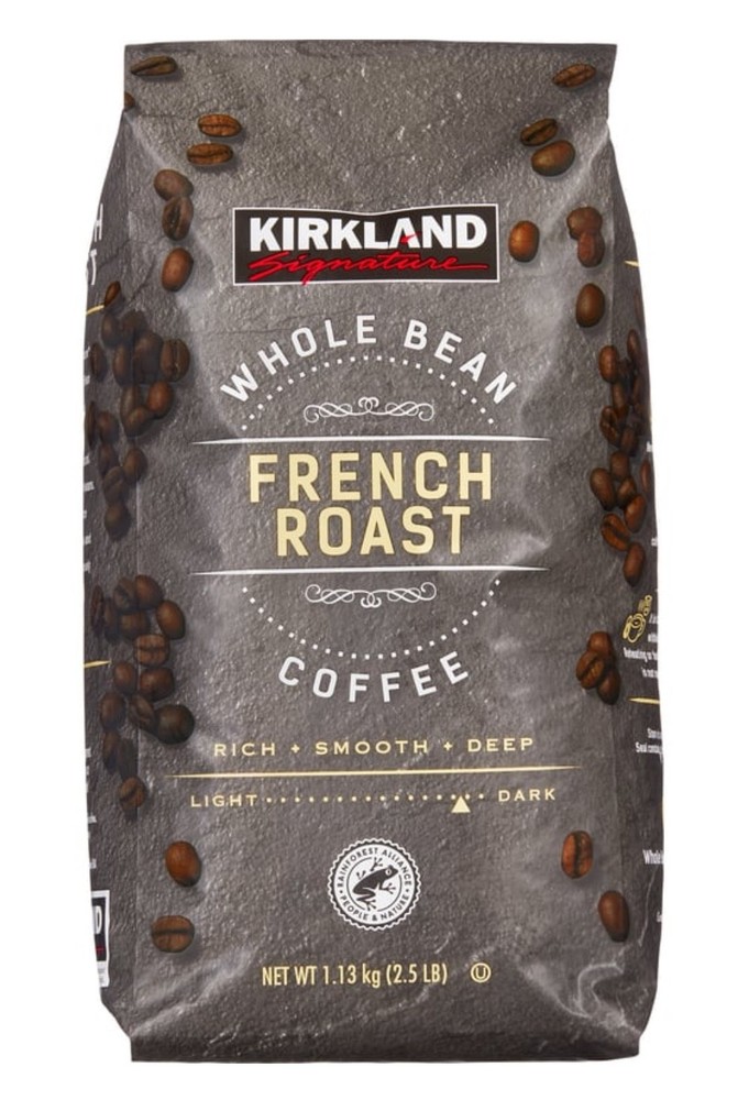 Kirkland Signature Whole Bean Coffee, French Roast, 2.5 lbs. EXP 05/07/2027