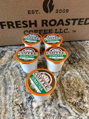 5 Fresh Roasted Coffee LLC Organic SUMATRA K Cups PODS Artisan Medium Roast Suma