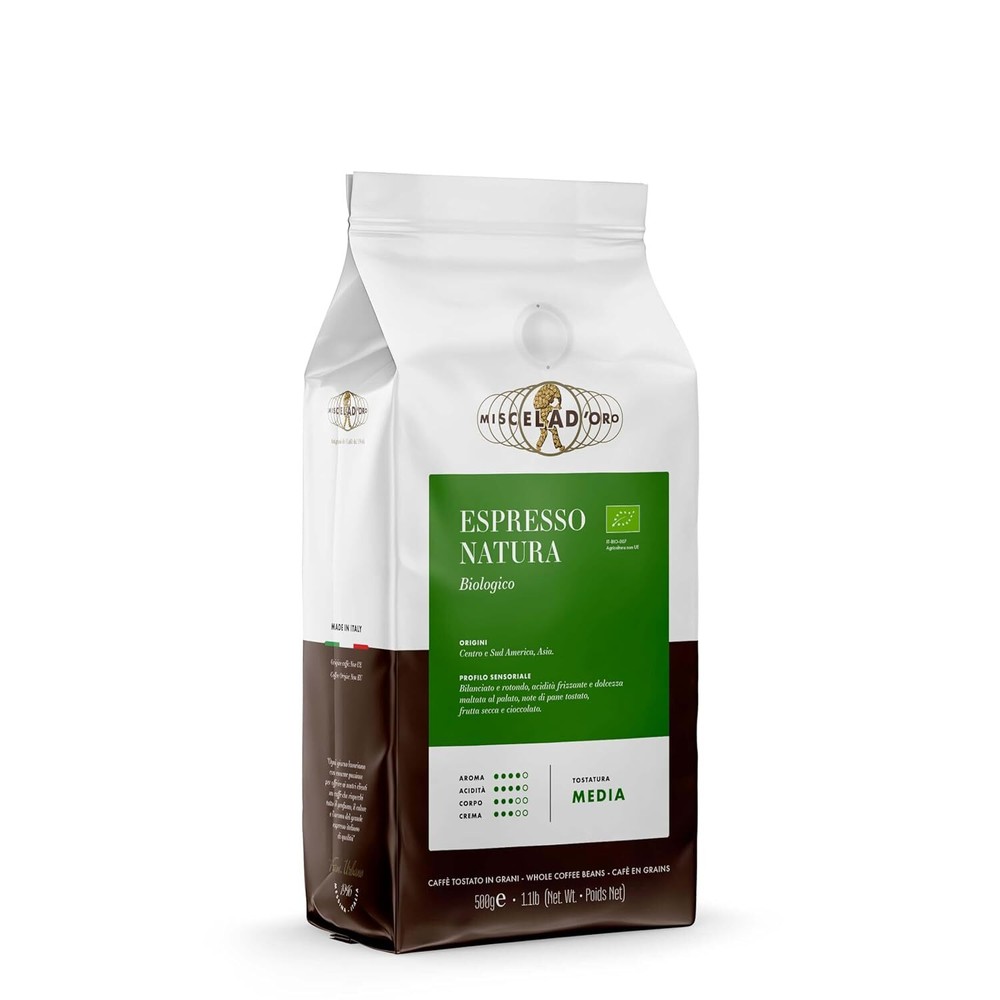 Miscela D’Oro Organic Espresso Natura Espresso Beans, 1.1 lb bag