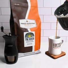 80 oz OU Kosher Fog Kicker Whole Bean Light Roast Coffee – Smooth Flavor