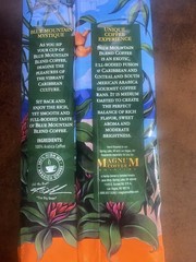 Magnum Exotics Blue Mountain Blend Coffee Whole Bean Coffee 1 LB