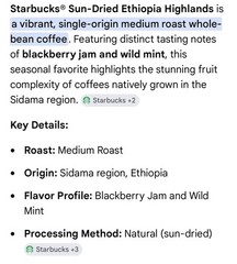 Starbucks 5 Lb Bag of Whole Bean Sun-dried Ethiopia Highlands Coffee