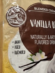 3.5 lb Big Train Vanilla Bean Blended Cream Hot Iced Frappes Lattes Coffees Mix