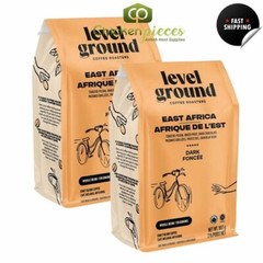 Level Ground East Africa Dark Roast Organic Whole Bean Coffee 2Kg/4.41Lbs (2/Cas