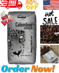 Kirkland Signature Colombian Supremo Coffee, Whole Bean, 3 lbs