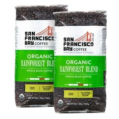San Francisco Bay Organic Rainforest Blend Whole Bean Coffee 3 lbs, 2-pack 6LB