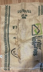 2 Guatemala Burlap Coffee Sacks Lot – Entre Volcanes & CAFCOM Jute Bags 69kg