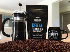 Kenya Aa Medium Dark Roast Coffee Beans Single Origin Whole Bean Coffee Full Bod