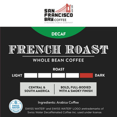Coffee DECAF French Roast Whole Bean 2LB (32 Ounce) Dark Roast Swiss Water Decaf