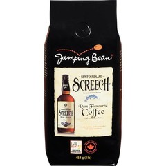 Jumping Bean Screech Coffee Rum Flavored Imported from Canada 1lb 454g
