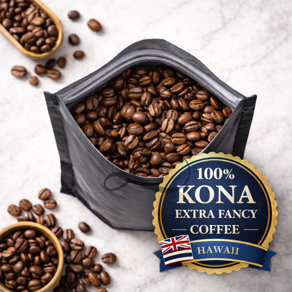 Kona Coffee | Extra Fancy | 20 x 1 lb | Medium Roasted to Order or Green Beans