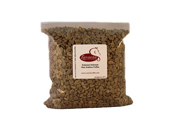 LAVANTA COFFEE GREEN SULAWESI KALOSSIE TWO POUND PACKAGE