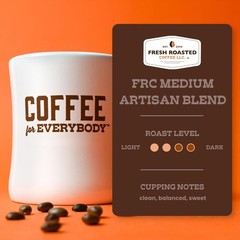 Fresh Roasted Coffee, FRC Medium Roast Blend Whole Bean 80 Ounce (Pack of 1)