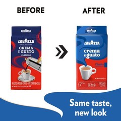 Lavazza Crema E Gusto Ground Coffee Medium Roast Arabica And Robusta Blend 8.8