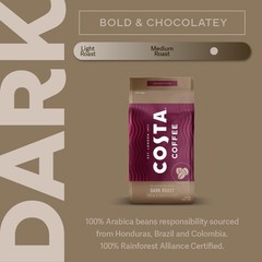Coffee Whole Bean Coffee, Signature Blend Dark Roast, 12oz each, Rainforest A…
