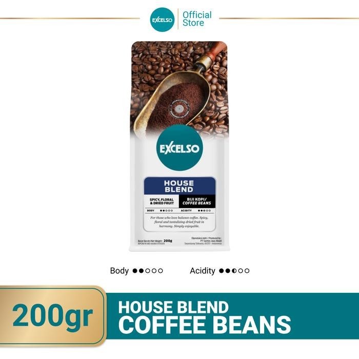Excelso House Blend Whole Bean Coffee | 200g | Balanced Indonesian Arabica