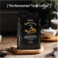 Wild Kopi Luwak Coffee Beans, Medium Roast, 16oz