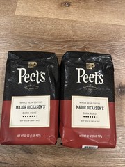 4 Pounds Peet’s Major Dickason’s Blend Dark Roast Whole Beans
