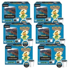Kauai Coffee DARK Roast NA PALI COAST 10 Single Serve k-Cups Keurig 4.2 Oz. 6 Pk