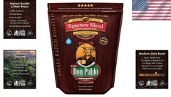 Don Pablo 100% Arabica Coffee – Signature Medium-Dark Roast, Low Acidity 32oz