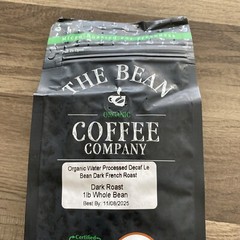 The Bean Organic Coffee Organic WaterProcessed Decaf Le Bean Dark French Roast/6