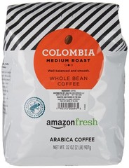Fresh, Colombia Whole Bean Coffee Medium Roast, 32 Oz