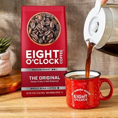 3 Pack – Eight O’Clock Medium Roast Whole Bean Coffee, The Original, 40 oz.