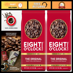 Medium Roast Whole Bean Coffee – Sweet & Fruity, Well Balanced, 30oz (2 Pack)