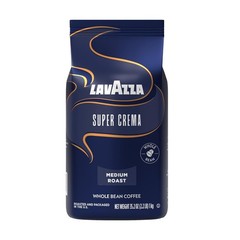 Lavazza Super Crema Whole Bean Coffee, Medium Espresso Roast, Arabica and Robust