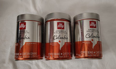 Illy Arabica Selections Columbia Whole Coffee Beans – Lot of 3 – BB 08/27