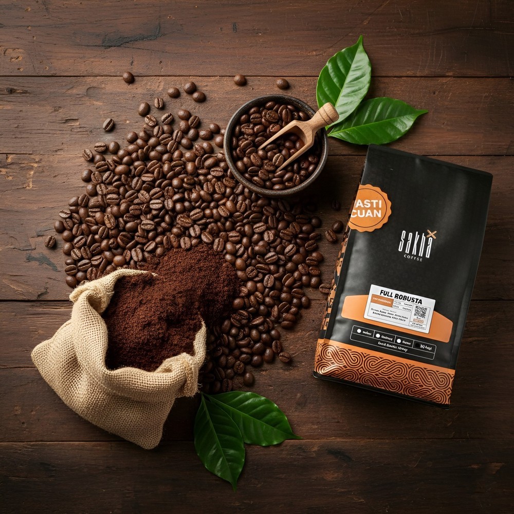 BEST NEW! Fine Robusta Coffee Beans 1kg – Espresso Roast by Sakha Coffee Roaster